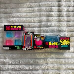 NeeDoh Lot of 5 | Nice Ice Baby, Dream Drop, XL Nice Berg, Magic Color, Cool Cat